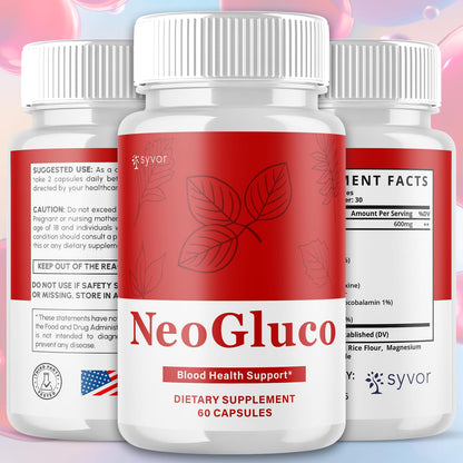 (2 Pack) NeoGluco Capsules, Official NeoGluco Glycogen Support Pills with All Natural Ingredients, Advanced Formula Health Supplement with Max Strength Premium Vitamins for Women & Men (120 Capsules) SyvorBuy Supplements Australia
