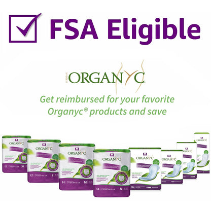 Organyc 100% Organic Cotton Light Incontinence Liners for Bladder Leakage Control OrganycBuy Supplements Australia