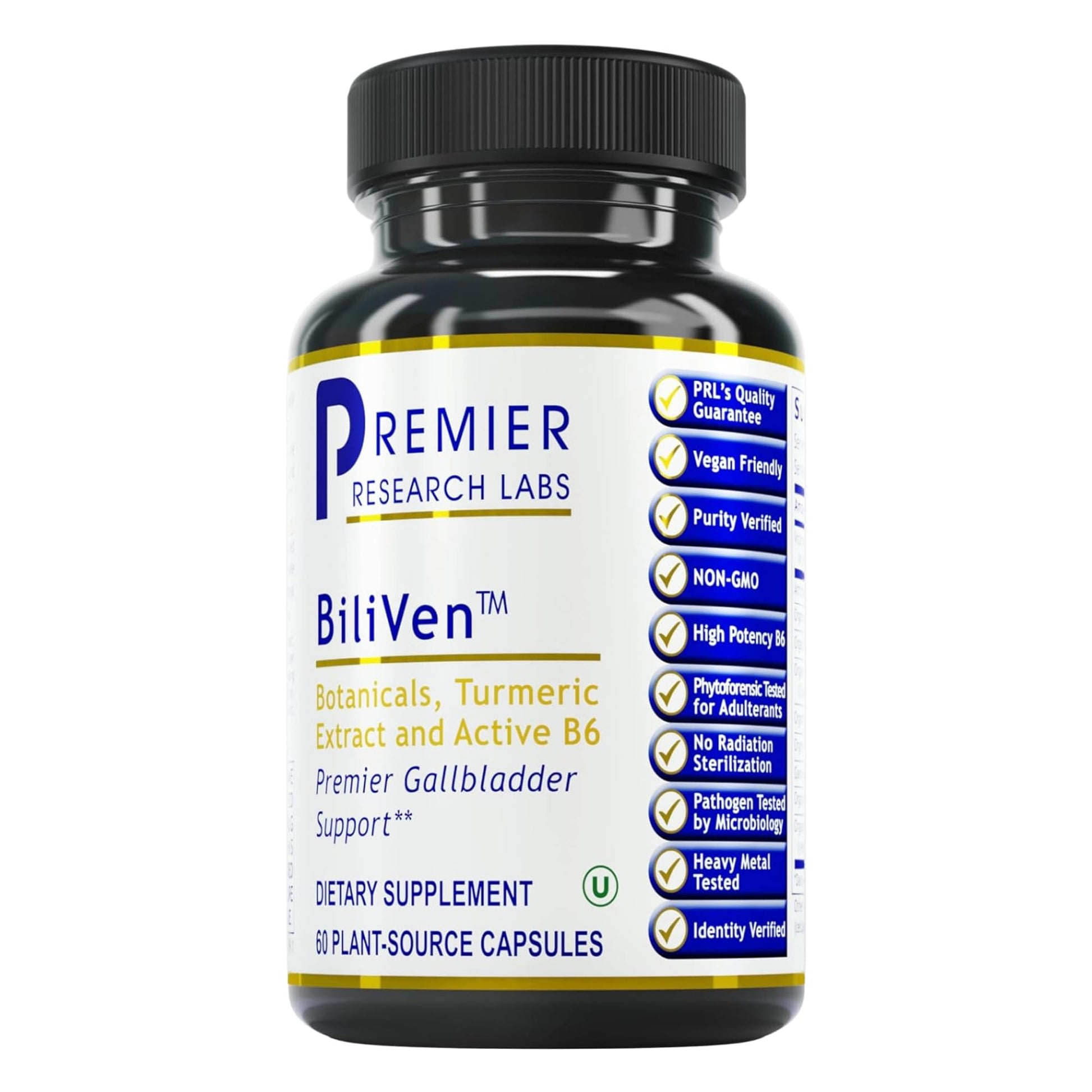 Premier Research Labs BiliVen -Gallbladder & Liver Cleanse Supplement, Gallbladder Support Pills with Artichoke Extract, Milk Thistle, Vitamin B6, Beet Root, Turmeric, Curcumin- 60 Vegetarian Capsules Premier Research LabsBuy Supplements Australia