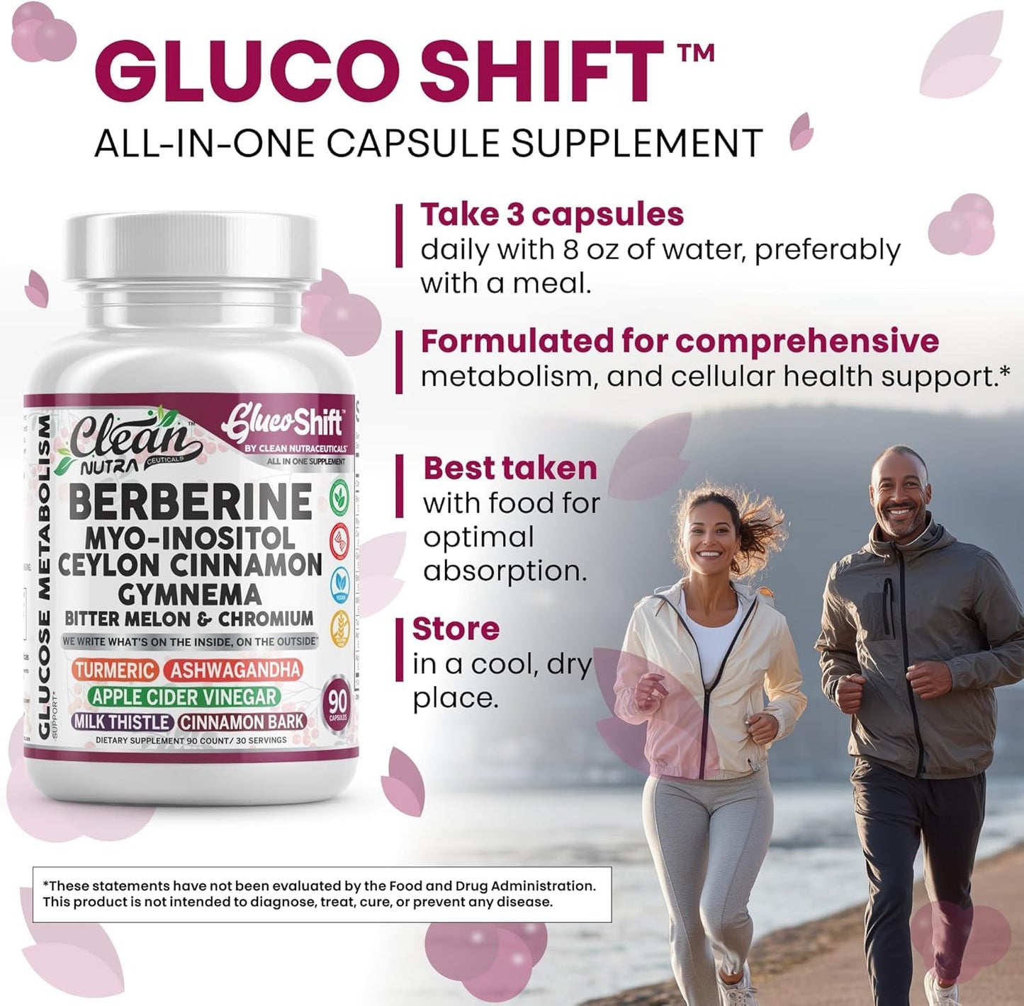 Clean Nutra Berberine Supplement Myo-Inositol Ceylon Cinnamon Gymnema Bitter Melon Chromium Complex for Digestion, Antioxidant Support & Wellness 90 Vegan Capsules Non-GMO Clean NutraceuticalsBuy Supplements Australia