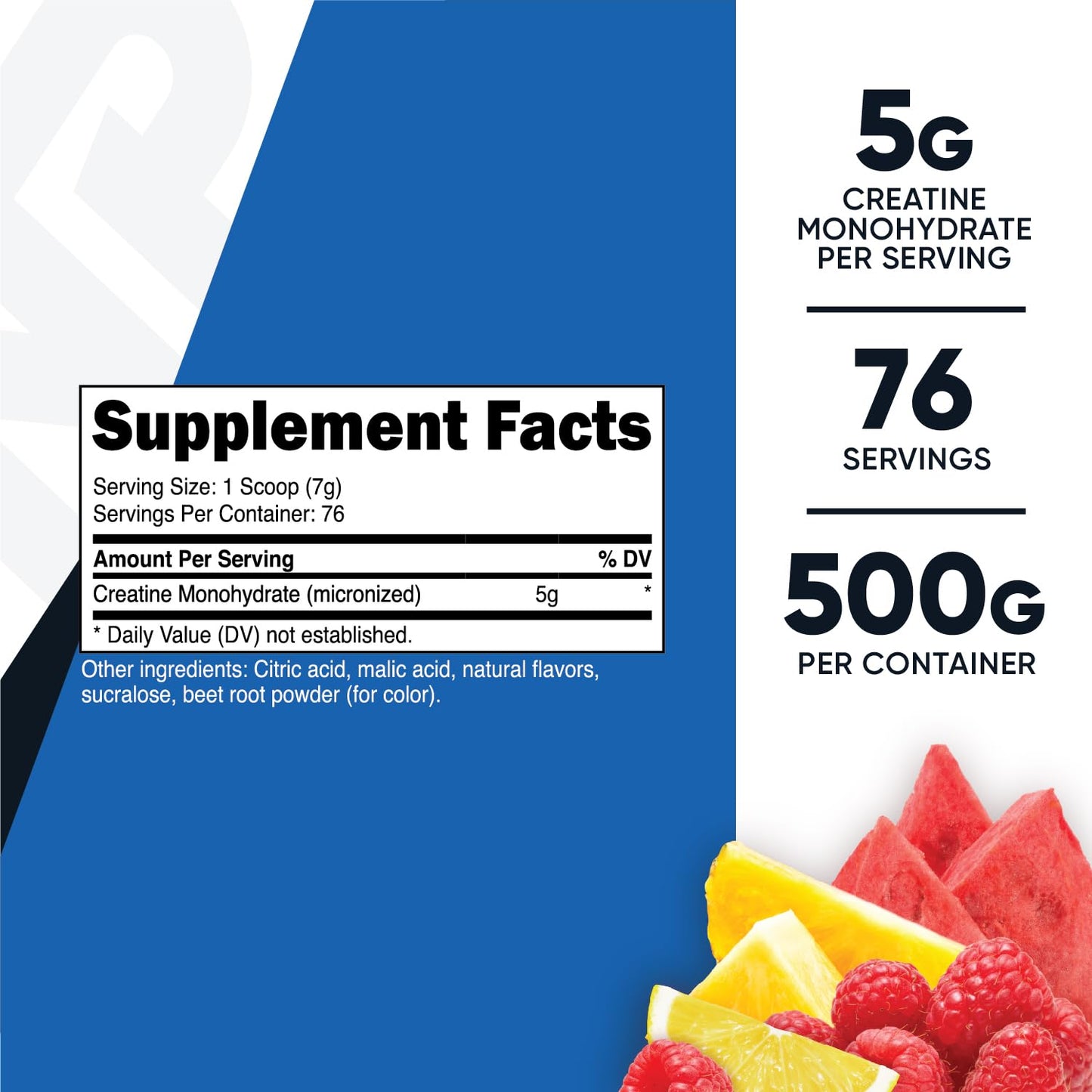 Nutricost Creatine Monohydrate Powder (Fruit Punch, 500 Gram) NutricostBuy Supplements Australia