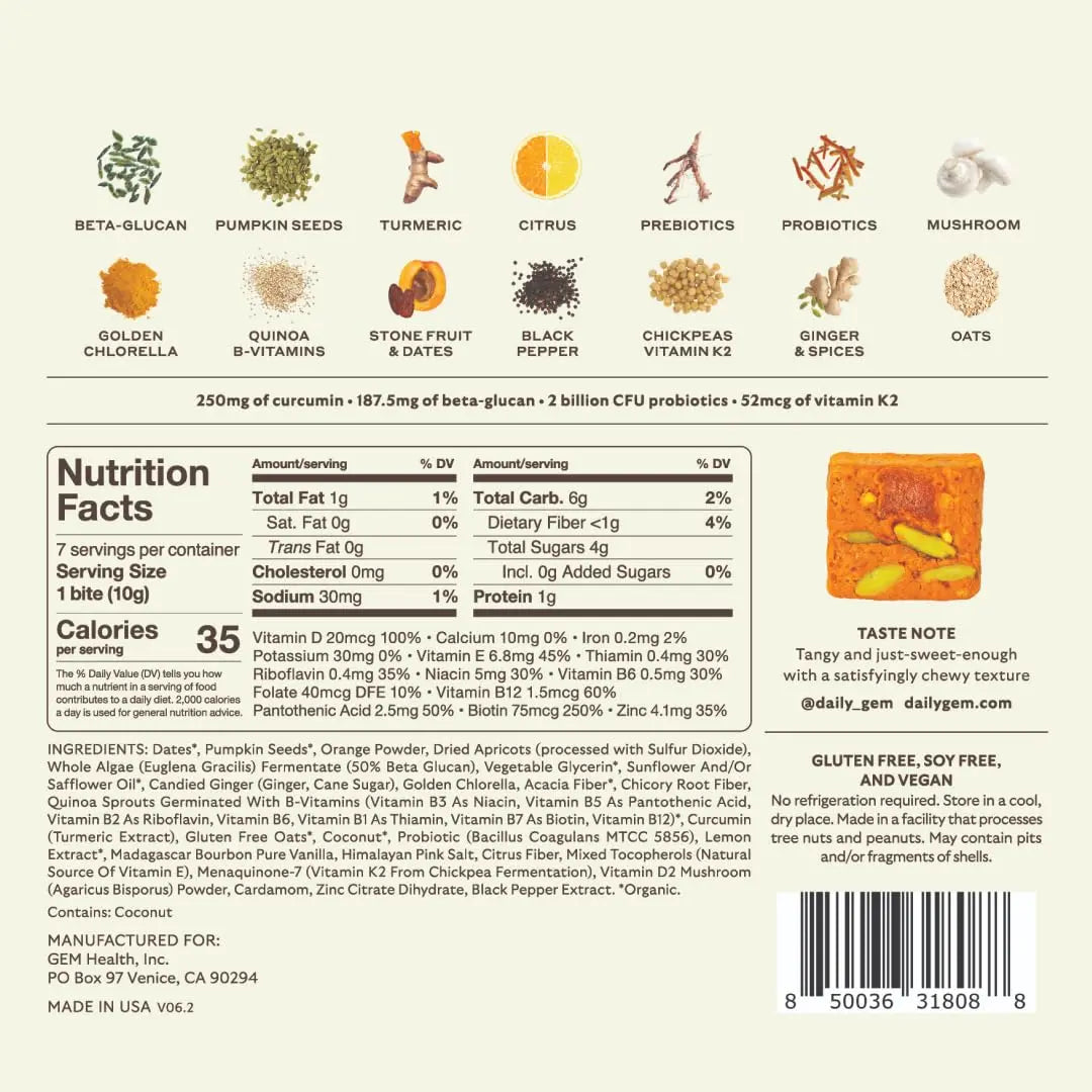 GEM Bite Complete Routine Variety Pack with Daily Multivitamin (14 Bites), Chill-Out Calm (7 Chews) & Deep Sleep Aid (7 Chews) | GEM