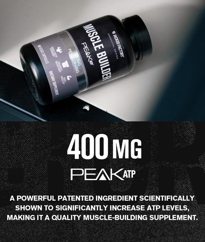 Jacked Factory Essentials Muscle Builder - ATP Muscle Builder for Men with Peak ATP to Support Muscle Gain, Enhance Athletic Performance, & Increase Strength - 30 Capsules Jacked FactoryBuy Supplements Australia