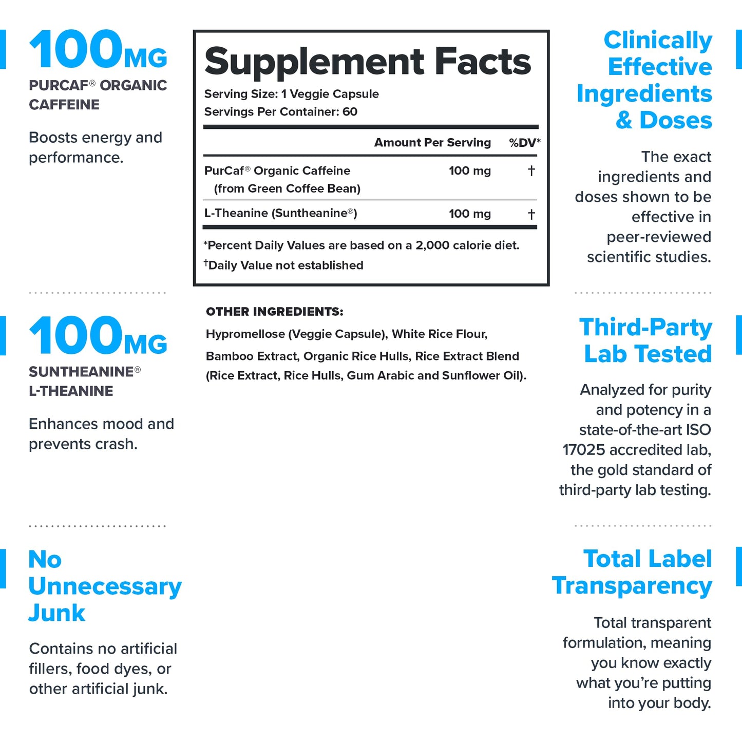 LEGION Peak Caffeine and L Theanine Pills - 200 mg Natural and Organic L Theanine Caffeine Supplement for Smooth Energy, Focus and Cognitive Performance - Vegan, Non GMO - 60 Servings LEGIONBuy Supplements Australia