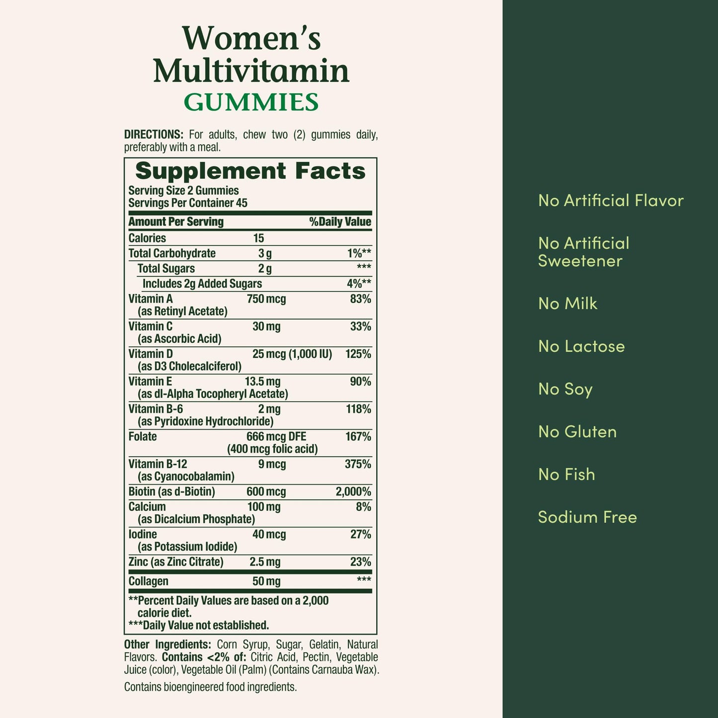 Nature's Bounty Women Multivitamin Gummies, Vitamin Supplements for Adults, General Health, Supports Immune and Bone Health,