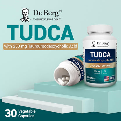Dr. Berg TUDCA Supplement (Tauroursodeoxycholic Acid) - Powerful Formula for Liver Health, Bile Flow, Gallbladder Support