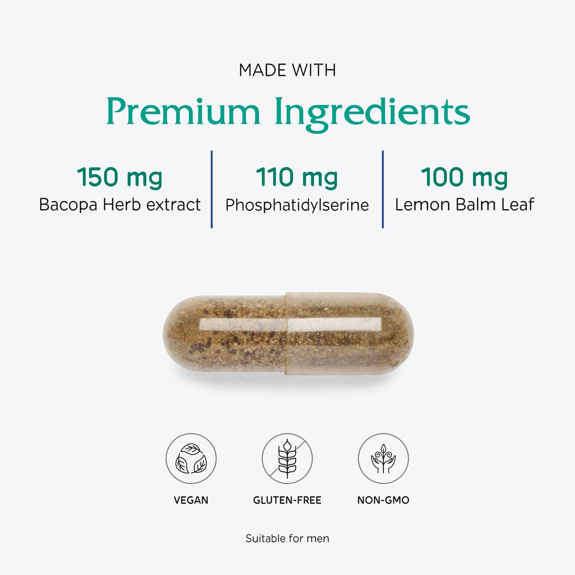 Vitanica MindBlend, Brain Support, Vegan, 60 Capsules VitanicaBuy Supplements Australia