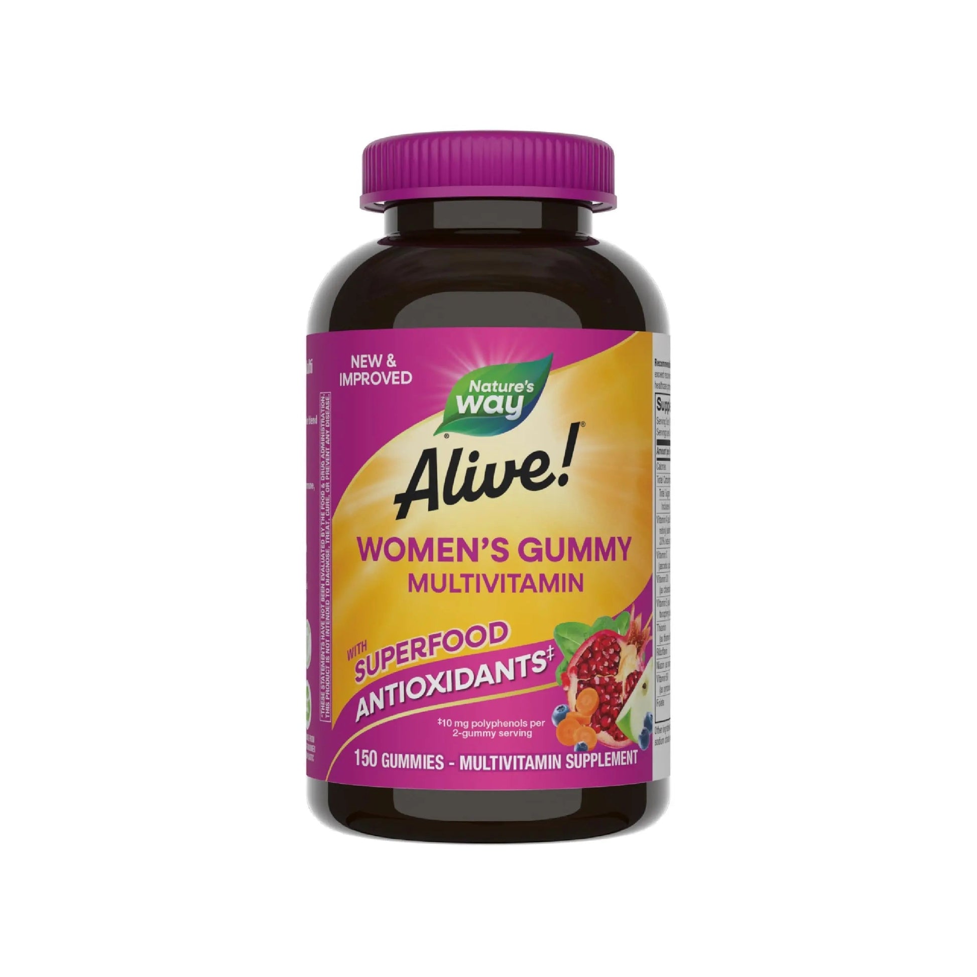 Nature's Way Alive! Women's Daily Gummy Multivitamins, 16 Vitamins & Minerals, Energy Metabolism*, Hair Skin & Nails Nature's WayBuy Supplements Australia