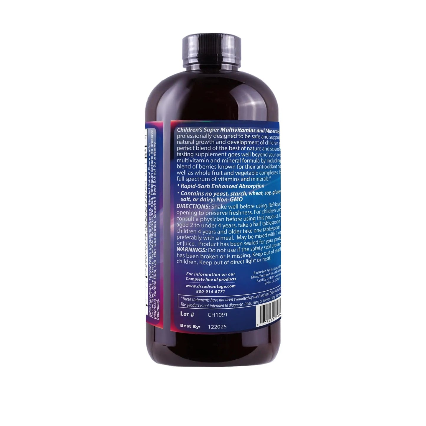 Dr's Advantage DA862 Liquid Children's Multivitamin and Minerals, 16 oz. Dr's AdvantageBuy Supplements Australia