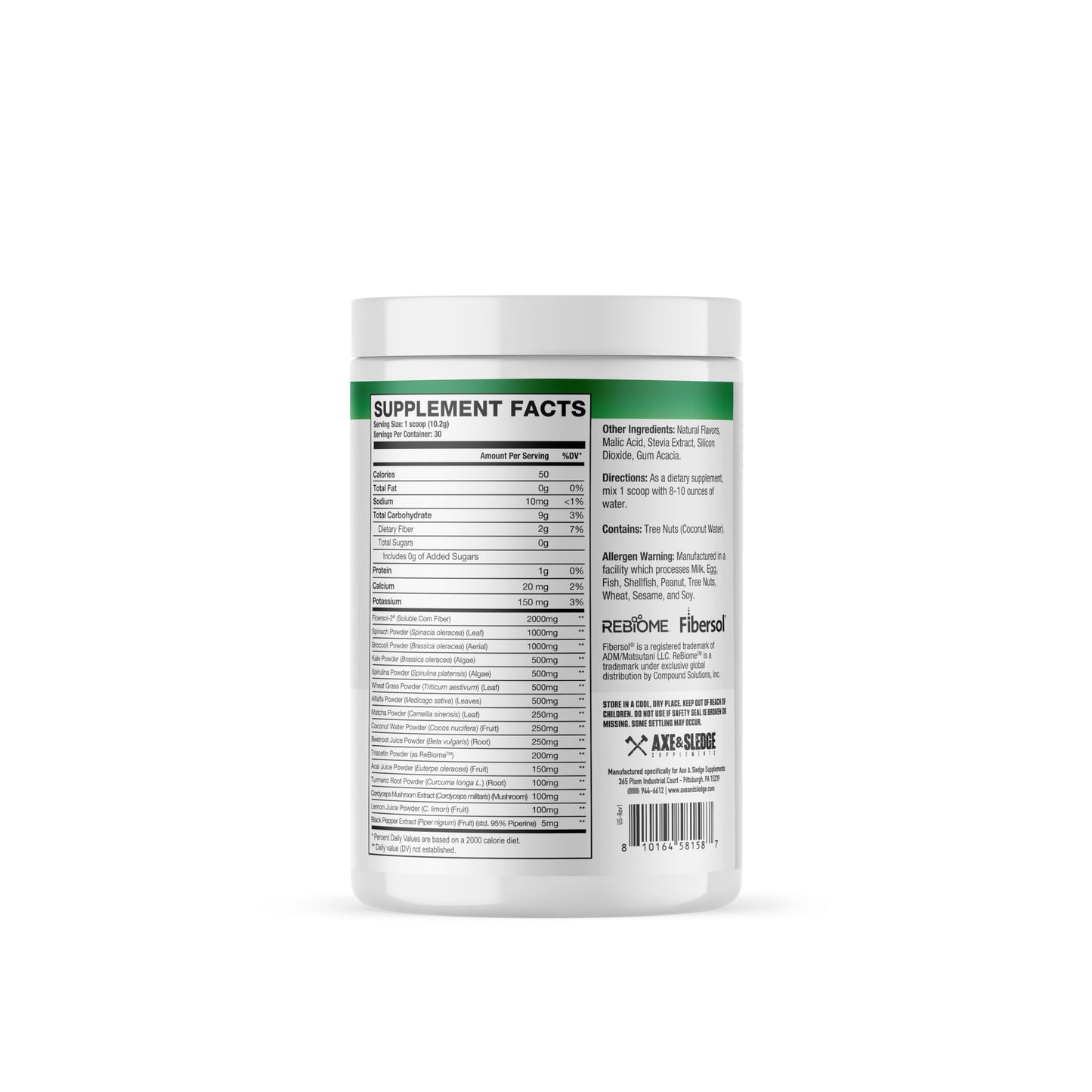 Axe & Sledge Super Greens and Reds Powder – Greens Drink with Superfoods, Probiotics & Digestive Enzymes for Energy, Gut Health & Bloating | Strawberry Banana Axe & SledgeBuy Supplements Australia