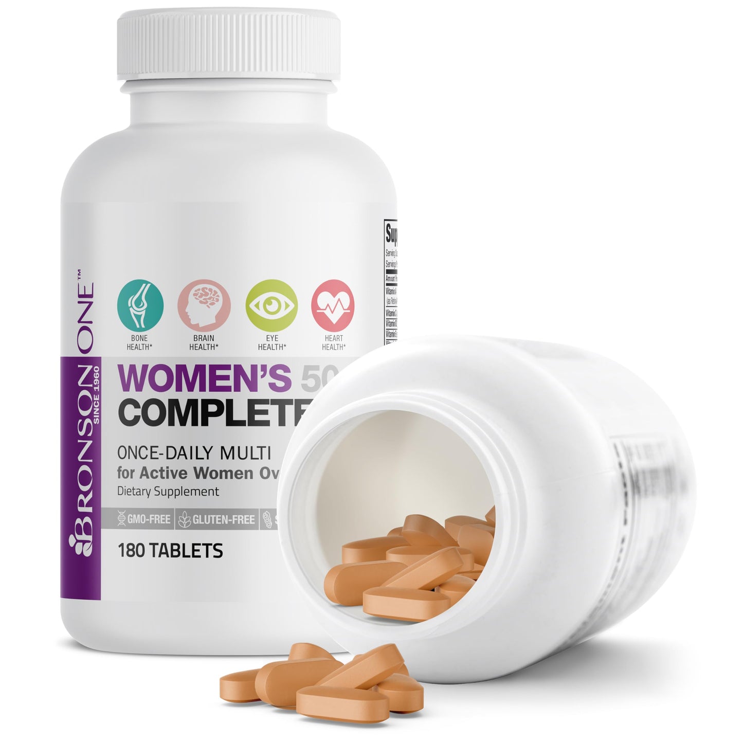 Bronson ONE Daily Women’s 50+ Complete Multivitamin Multimineral, 180 Tablets BronsonBuy Supplements Australia