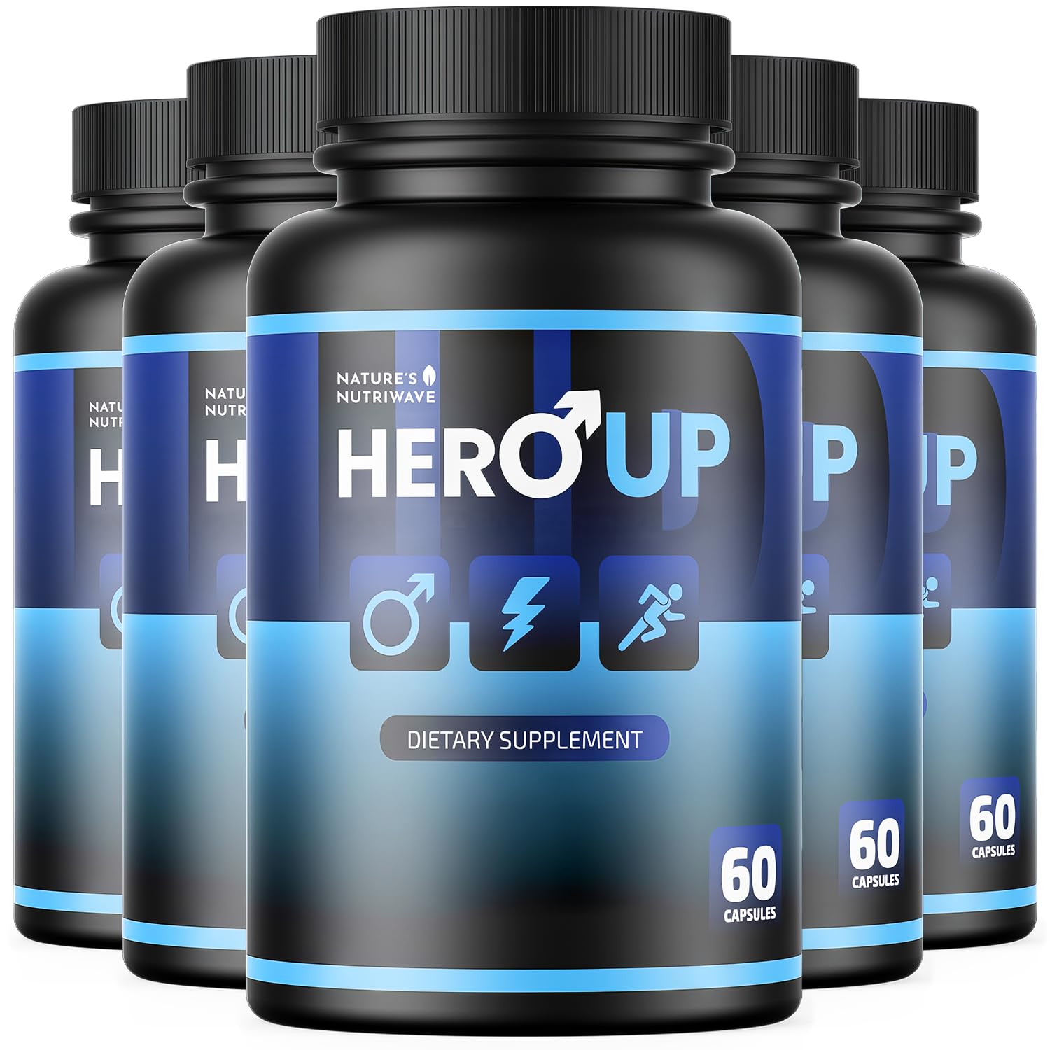 HeroUP - Natural Wellness Supplement with Plant-Based Ingredients – Non-GMO, Stimulant-Free | Made in the USA, GMP-Certified | 60 Capsules, 6 Month Suppy Nature’s NutriWaveBuy Supplements Australia