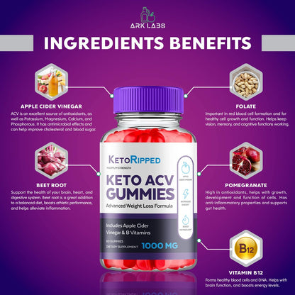 (5 Pack) Keto Ripped ACV Gummies, Keto Ripped ACV Gummies Advanced Weight Loss 1000MG Ark LabsBuy Supplements Australia