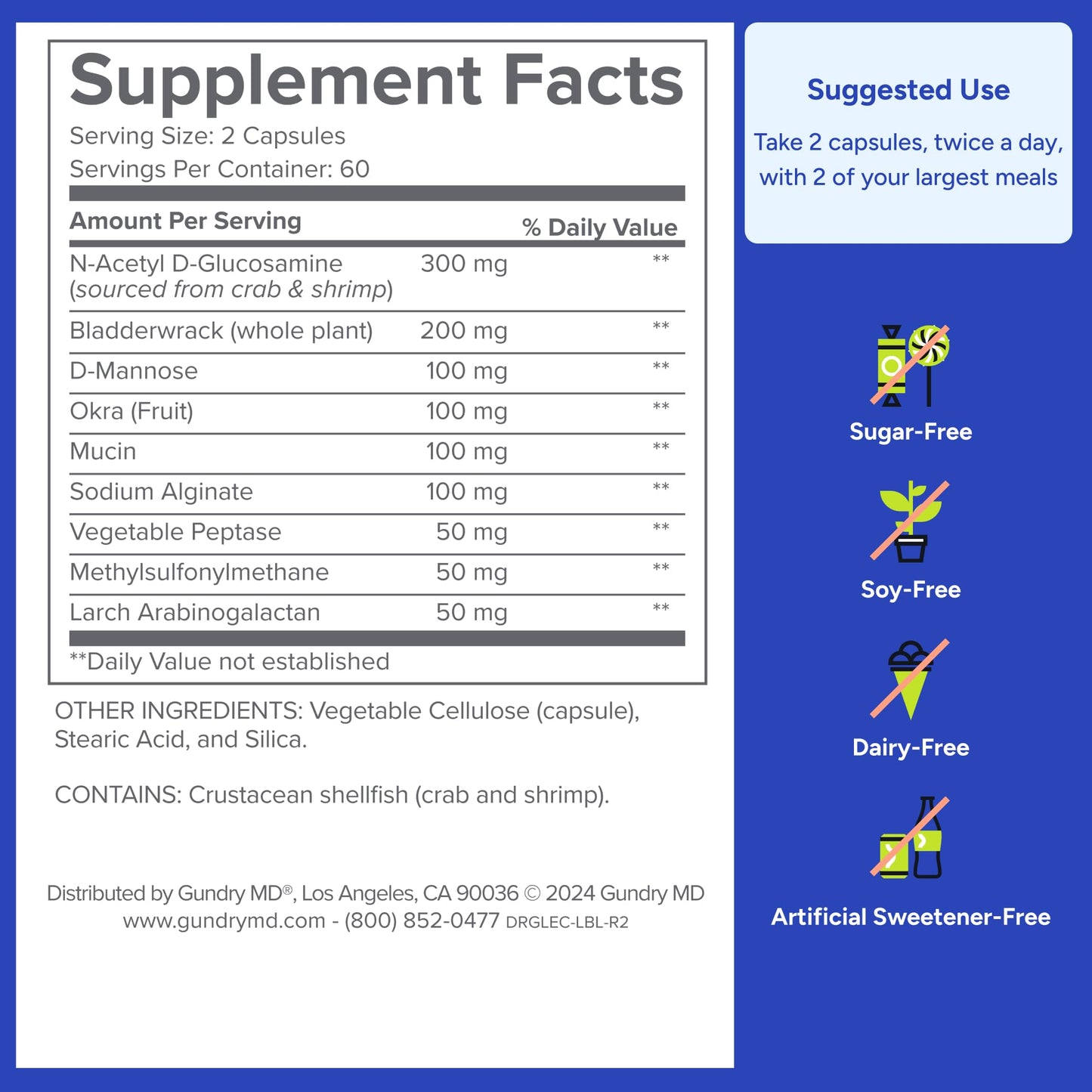 Gundry MD® Lectin Shield, Gut Health and Digestion Supplement, Helps Block Potentially Harmful Lectins, Supports Digestive Comfort