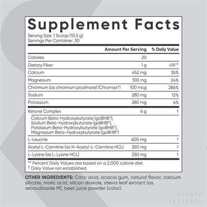 Sports Research Keto Plus Exogenous Ketones with goBHB - 30 Servings | Keto Electrolyte Sports ResearchBuy Supplements Australia