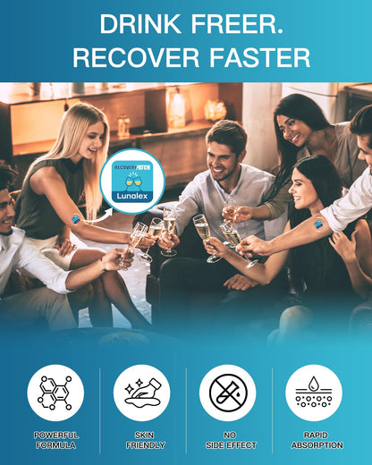 Lunalex Recovery Patch 48 Pack - Wake Up Refreshed & Balanced After Celebration - Plant-Based Formula for Morning Wellness - Bachelorette & Wedding Party Favors - 2 Patches per Sachet, Waterproof LunalexBuy Supplements Australia