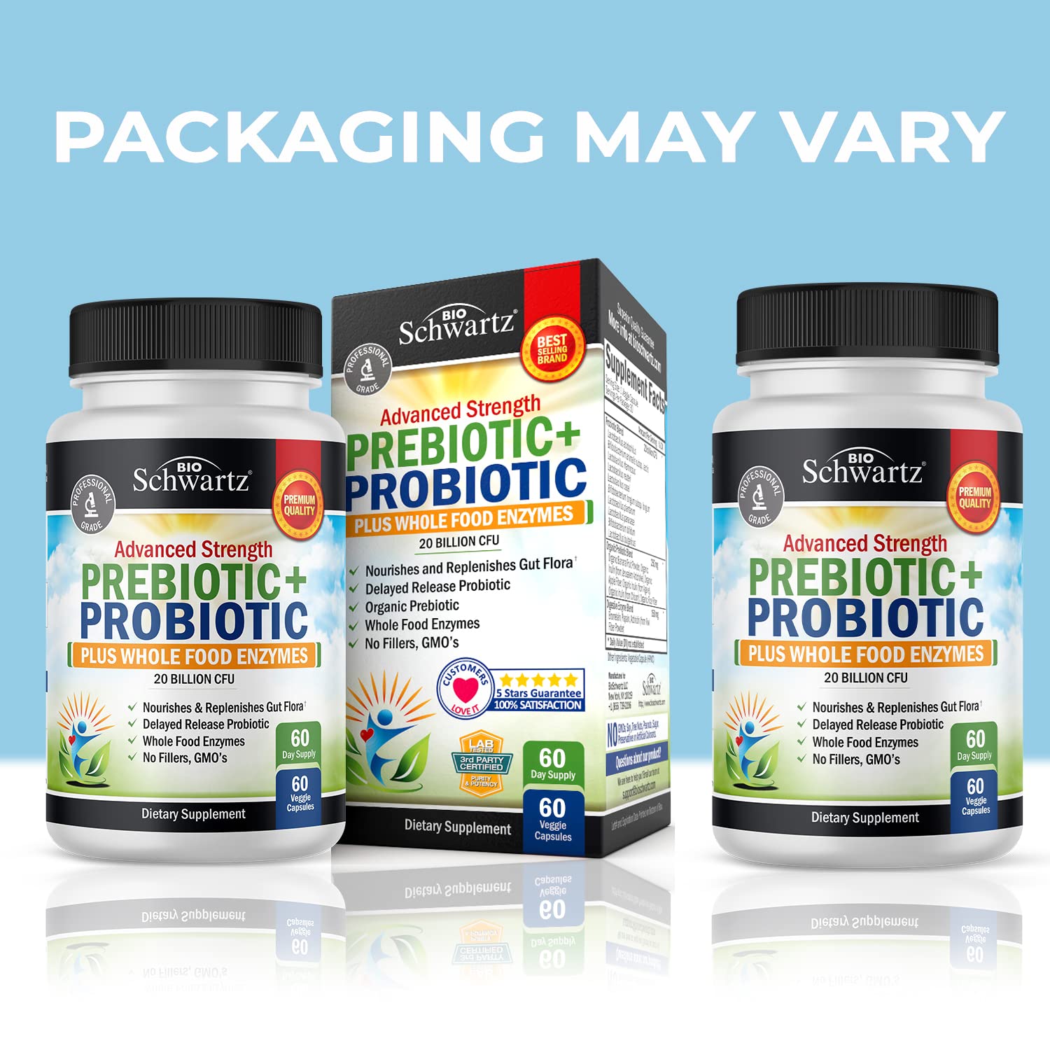 Prebiotics and Probiotic with Whole Food Enzymes for Adults Women & Men BioSchwartzBuy Supplements Australia