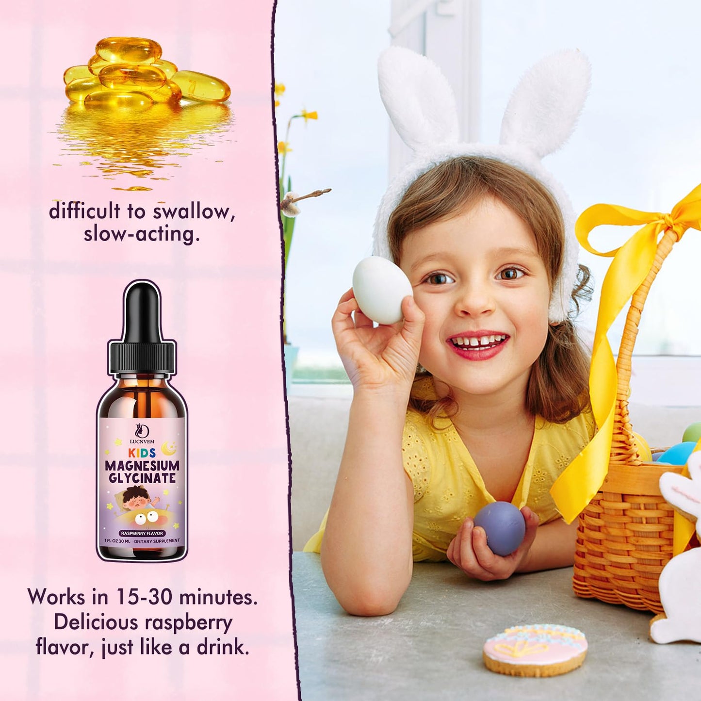 Kids Magnesium Glycinate Sleep Liquid Drops – Sleep & Calm Support with L-Theanine – Melatonin-Free, Sugar-Free Vegan Raspberry Supplement – 2 Bottles, 30ml Each LUCNVEMBuy Supplements Australia