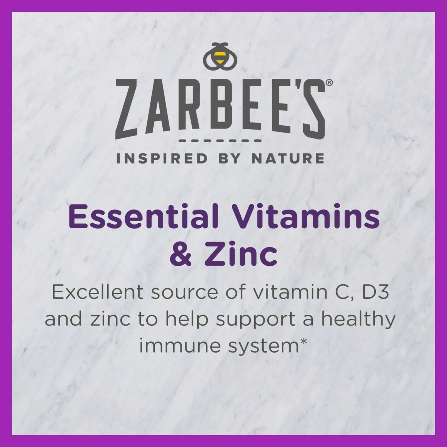Zarbee's Kids Immune Support, Vitamin C, D & Zinc Daily Immunity Vitamins for Children 4+ Years, Natural Tropical Fruit Flavor, 28 Chewable Tablets Zarbee's