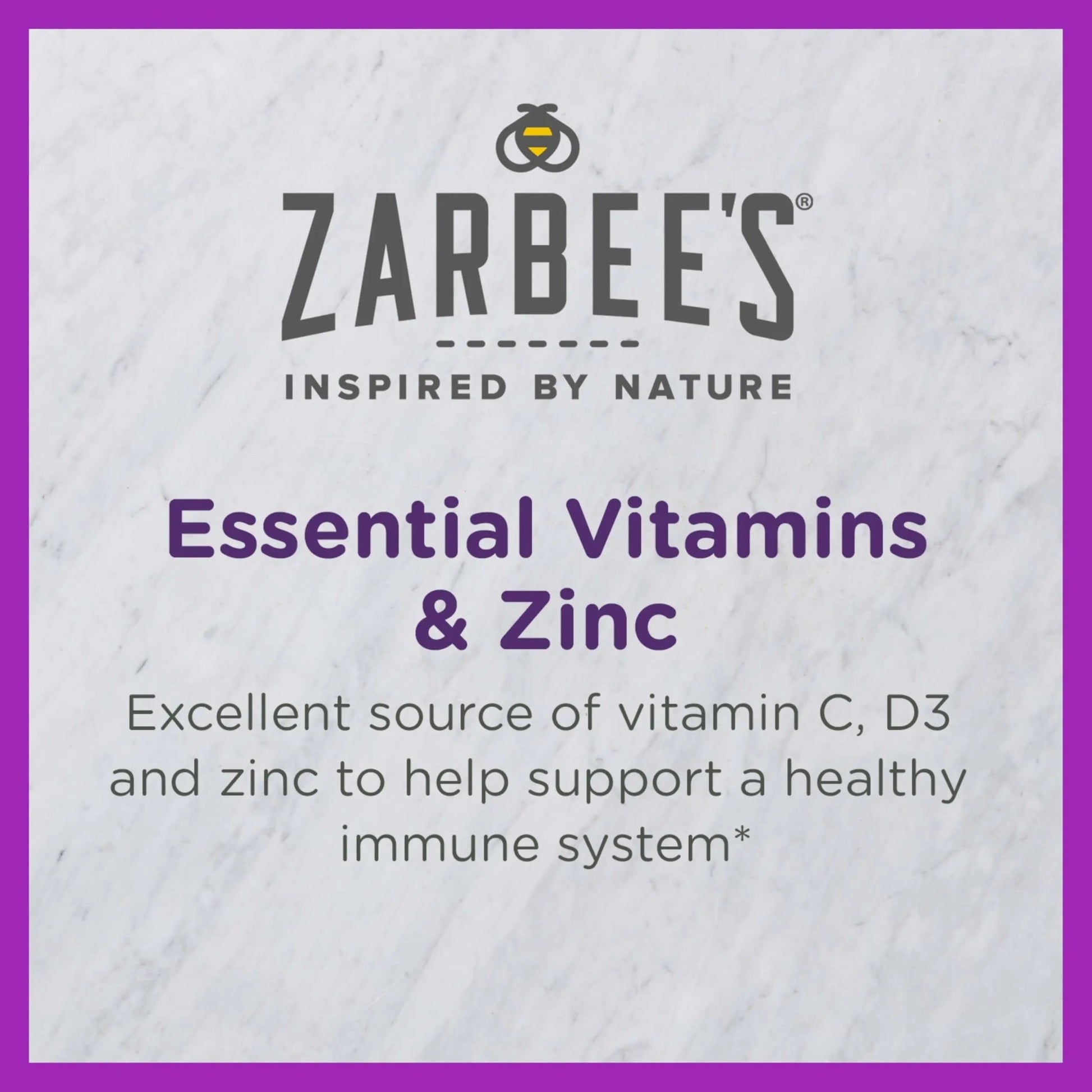 Zarbee's Kids Immune Support, Vitamin C, D & Zinc Daily Immunity Vitamins for Children 4+ Years, Natural Tropical Fruit Flavor, 28 Chewable Tablets Zarbee's