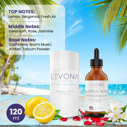 Levona Scent Essential Oils for Diffuser: Blissful Aura Inspired by Bulgari with Notes of Amber LEVONA SCENTBuy Supplements Australia