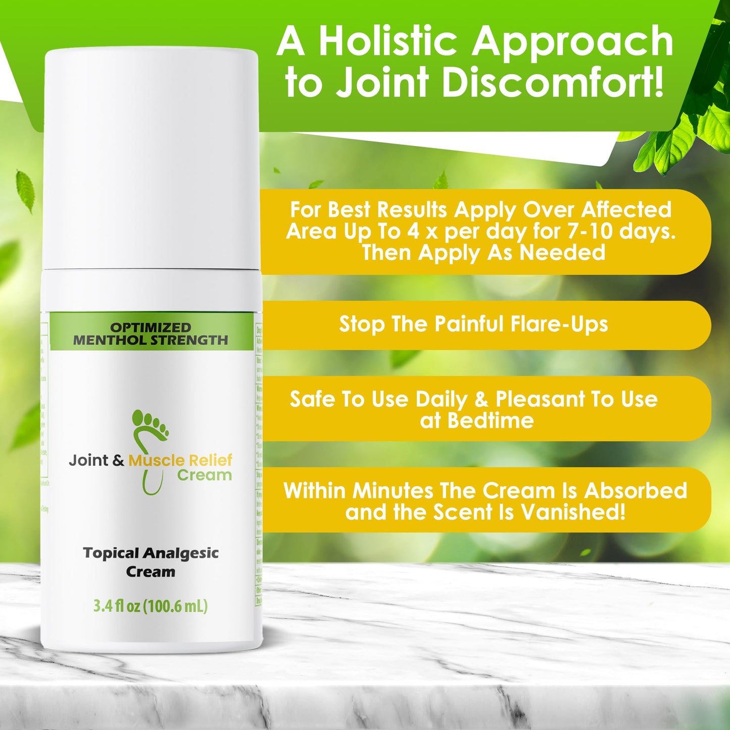 Gout and You Extra Strength Optimized Menthol Joint Discomfort Relief Cream for Joint Flare-Ups, Tendon, Muscle Ache - Fast Acting Joint Discomfort Relieving Rub with 19 Ingredients Gout and YouBuy Supplements Australia