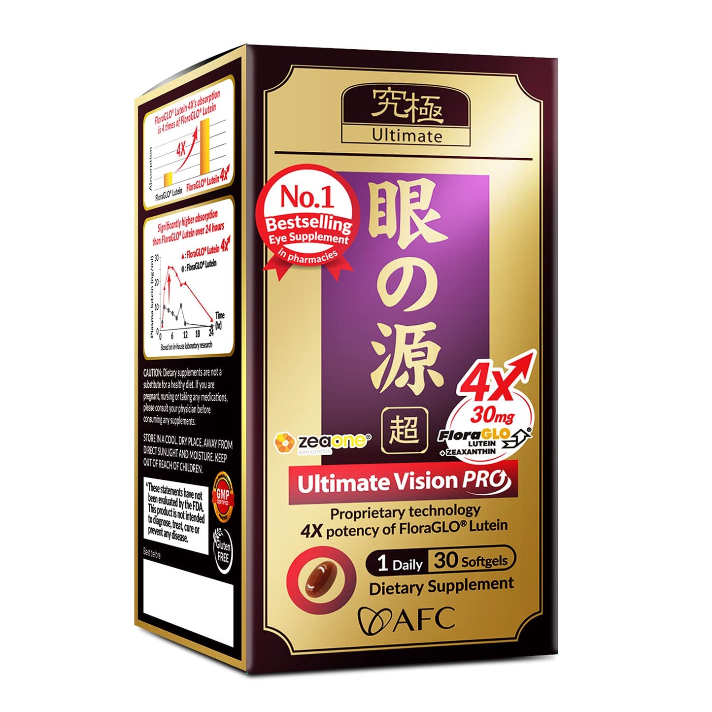 AFC Japan Ultimate Vision PRO - Eye Formula with FloraGLO Lutein 4X AFCBuy Supplements Australia