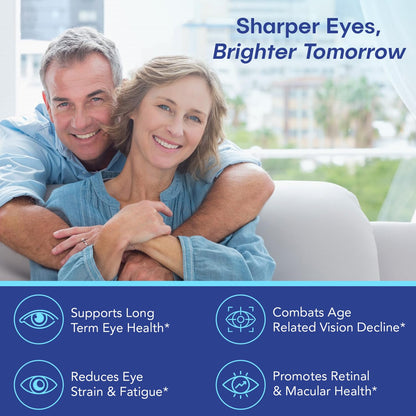VisiUltra Eye Health Supplement – 14 Essential nutrients for Clear Vision, Blue Light Protection, and Long-Term Eye Health. Supports Clarity and Eye Wellness. 60 Capsules. (1 Pack) VisiUltraBuy Supplements Australia