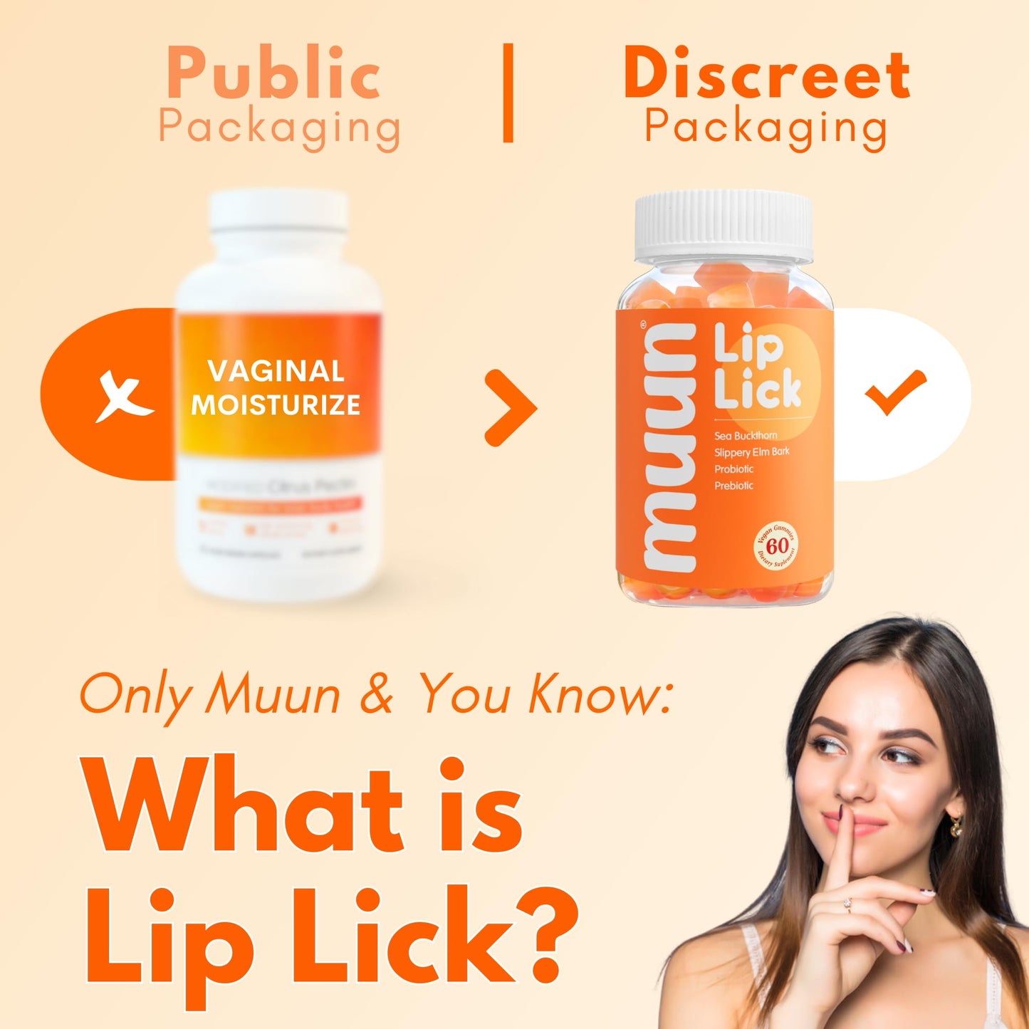Muun Vaginal Dryness Gummy for Perimenopause Menopause with Slippery Elm Bark, Omega MuunBuy Supplements Australia