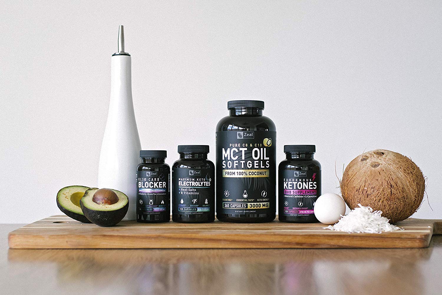 Pure MCT Oil Capsules (360 Softgels | 3000mg) 4 Month Supply Keto Pills w Unrefined Coconut Zeal NaturalsBuy Supplements Australia
