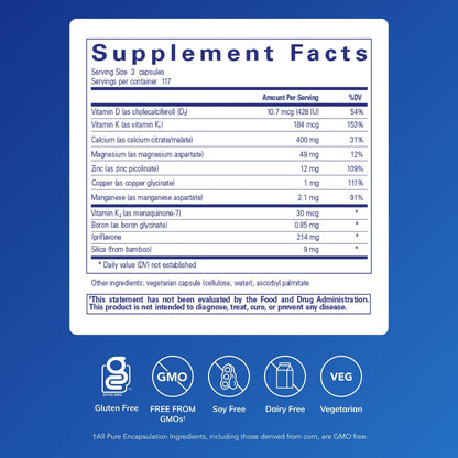 Pure Encapsulations +Cal+ with Ipriflavon | Mineral, Vitamin, and Herbal Supplement to Promote Skeletal Strength | 351 Capsules Pure EncapsulationsBuy Supplements Australia