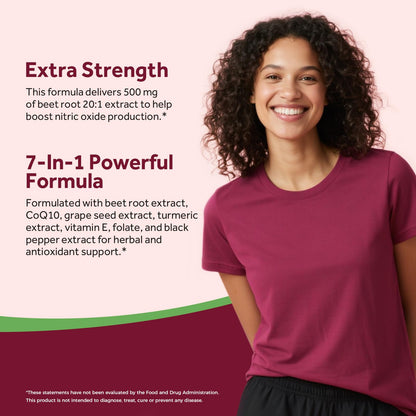Doctor's Recipes Beet Root Capsules, 20:1 Extract with Grape Seed, CoQ10, Turmeric, Black Pepper for Enhanced Absorption, Supports Heart, Circulation, Energy & Nitric Oxide, Non-GMO, 90 Veg Caps Doctor's RecipesBuy Supplements Australia
