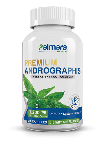 Palmara Health Premium Andrographis Paniculata Extract 1,200mg with 100mg Andrographolides Vegan Capsules for Immune & Digestive Support, Non-GMO, Gluten Free, Herbal Dietary Supplement Palmara HealthBuy Supplements Australia