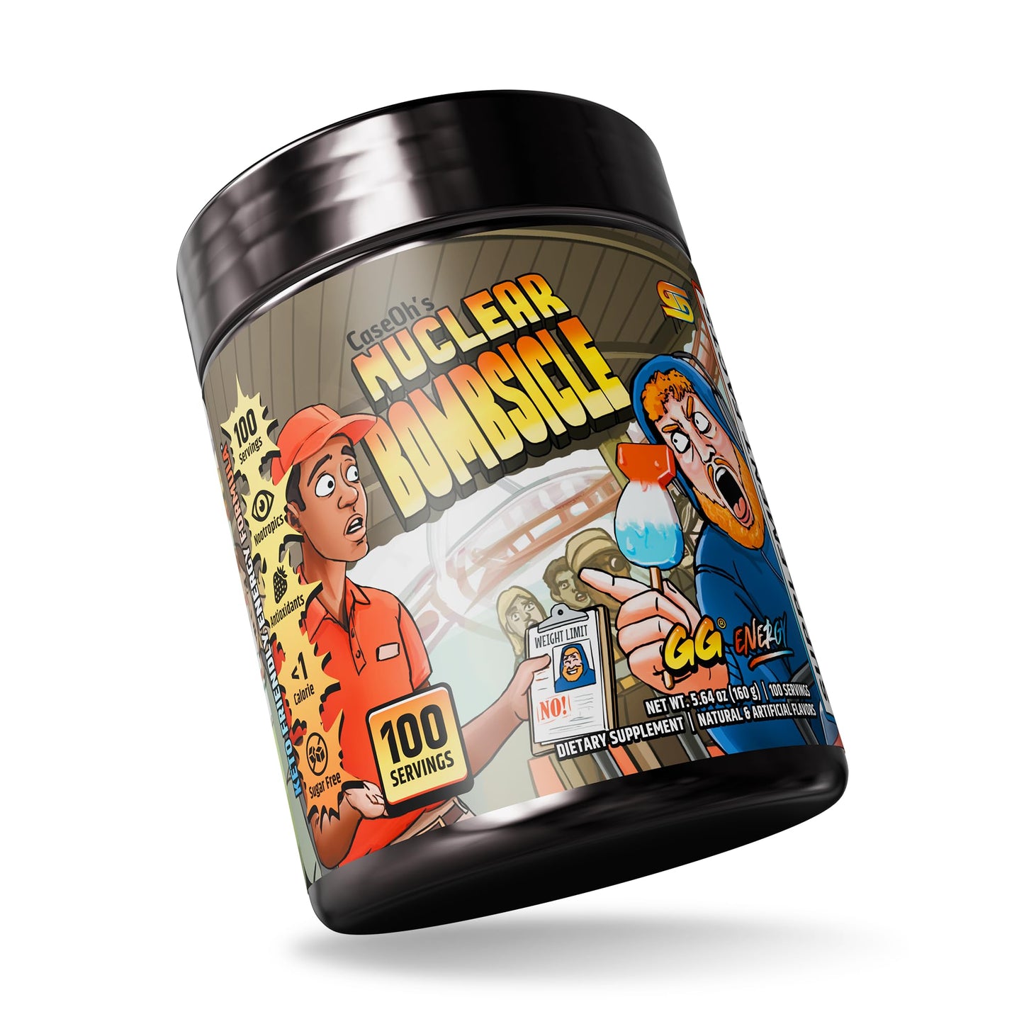 Gamer Supps GG Energy - CaseOh's Nuclear Bombsicle by CaseOh (100 Servings) - Keto Friendly Gaming Energy and Nootropic Blend, Sugar Free + Organic Caffeine + Vitamins + Immune Support, Powder Drink Gamer SuppsBuy Supplements Australia
