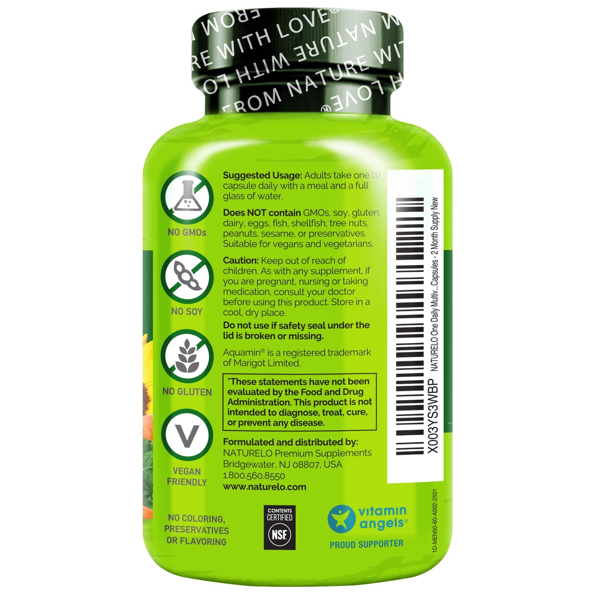 NATURELO Mens Multivitamins for Men 50+ - One Daily Multivitamin for Men with Vitamins, Minerals & Organic Whole Foods NATURELOBuy Supplements Australia