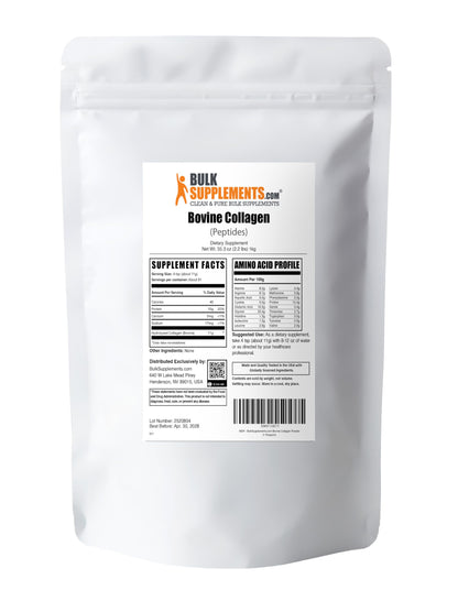 BulkSupplements.com Collagen Peptides Powder - Bovine Collagen Powder, Powdered Collagen Supplement - Hydrolyzed & Gluten Free, 11g per Serving, 1kg (2.2 lbs) (Pack of 1) BulkSupplementsBuy Supplements Australia