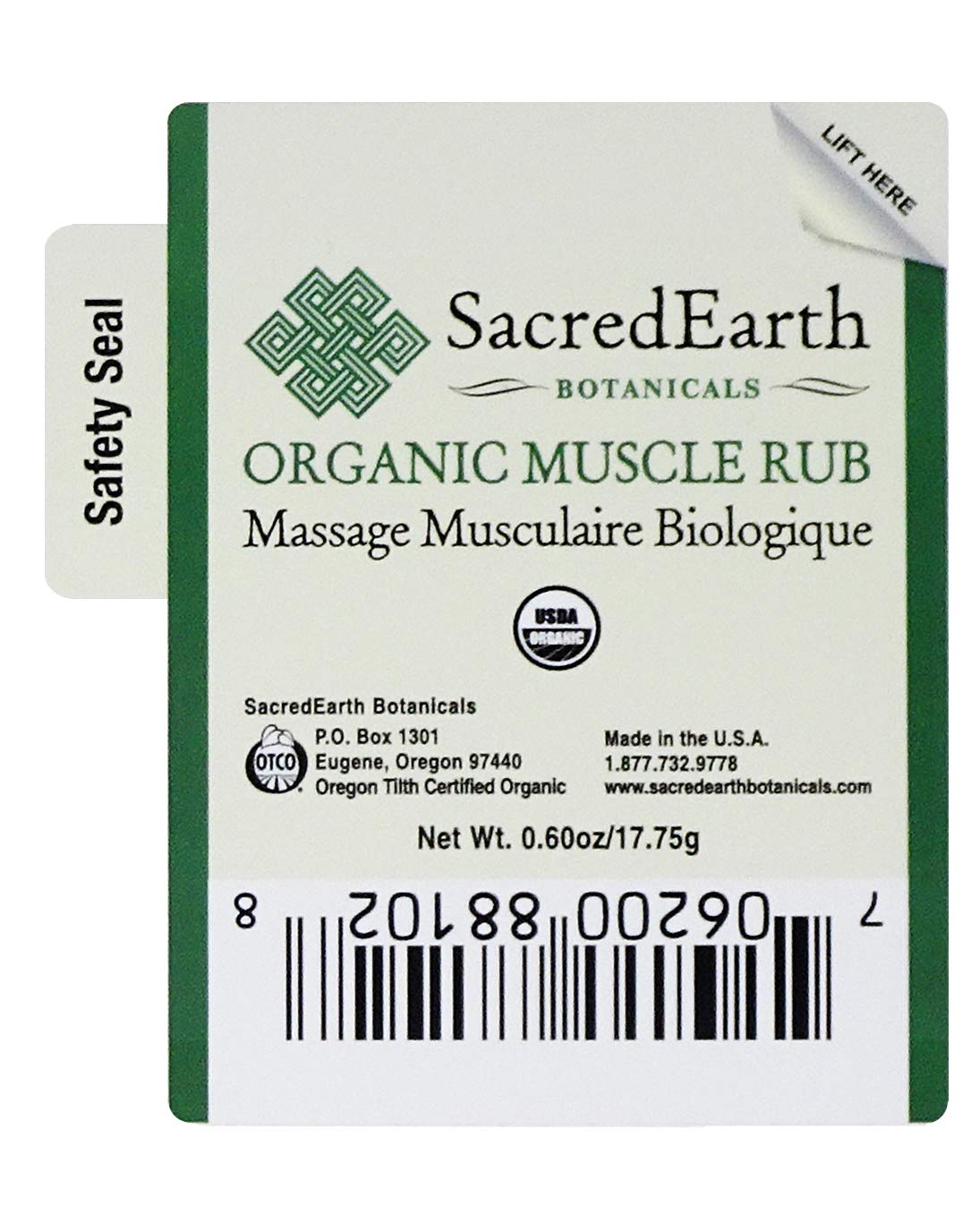 Sacred Earth Botanicals Organic Muscle Rub Single (2-Pack) Sacred Earth BotanicalsBuy Supplements Australia