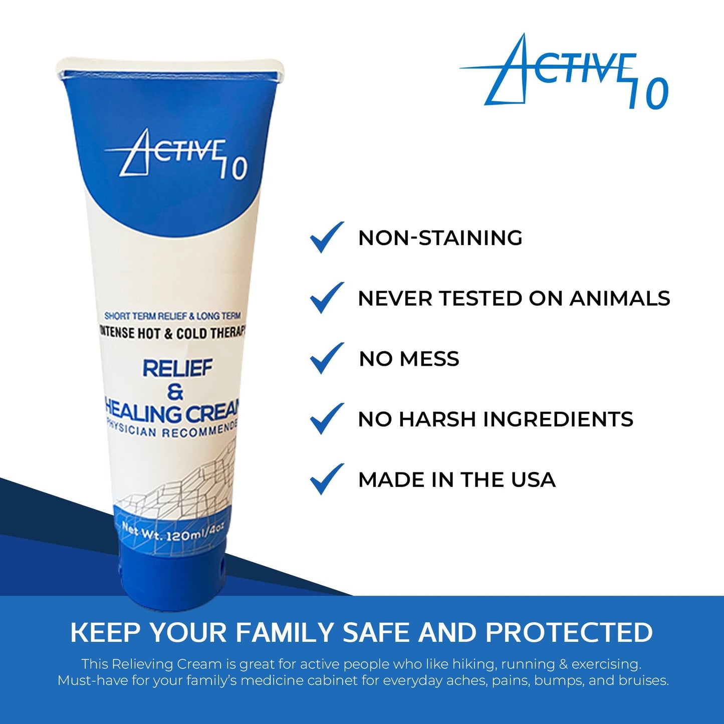 Active 10 Relief and Healing Cream, 4 OZ Active 10Buy Supplements Australia