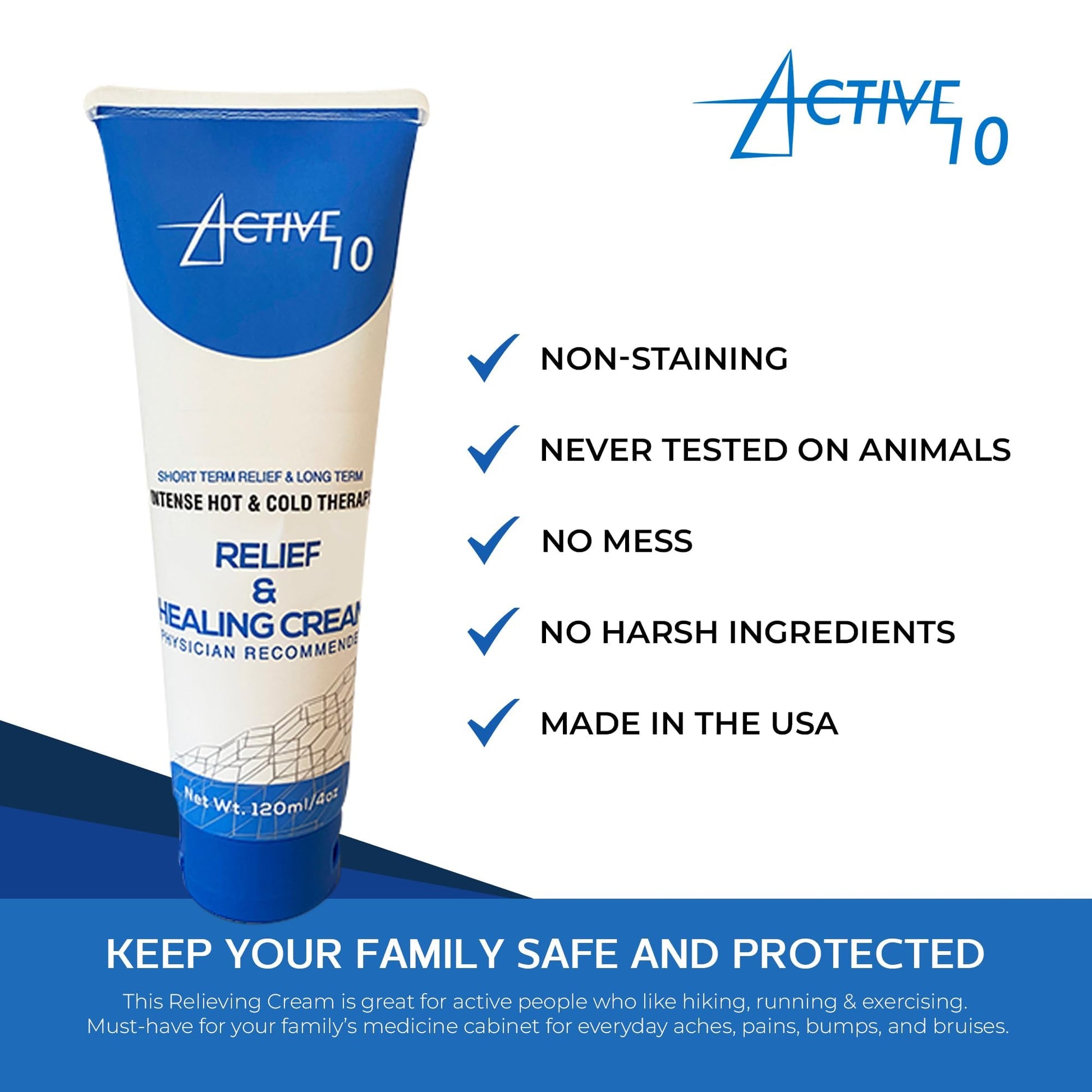 Active 10 Relief and Healing Cream, 4 OZ Active 10Buy Supplements Australia
