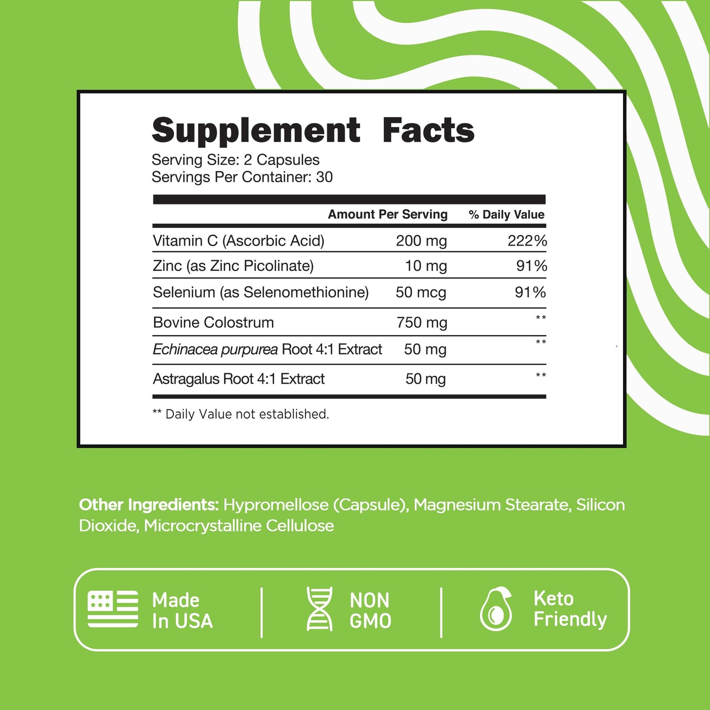 Vital Vitamins Colostrum Supplement - Vitamin C, Zinc, & Selenium - from First Milking - Standardized to Contain 10% IgG Immunoglobulins - Grass-Fed American Cows - 60 Capsules Vital VitaminsBuy Supplements Australia