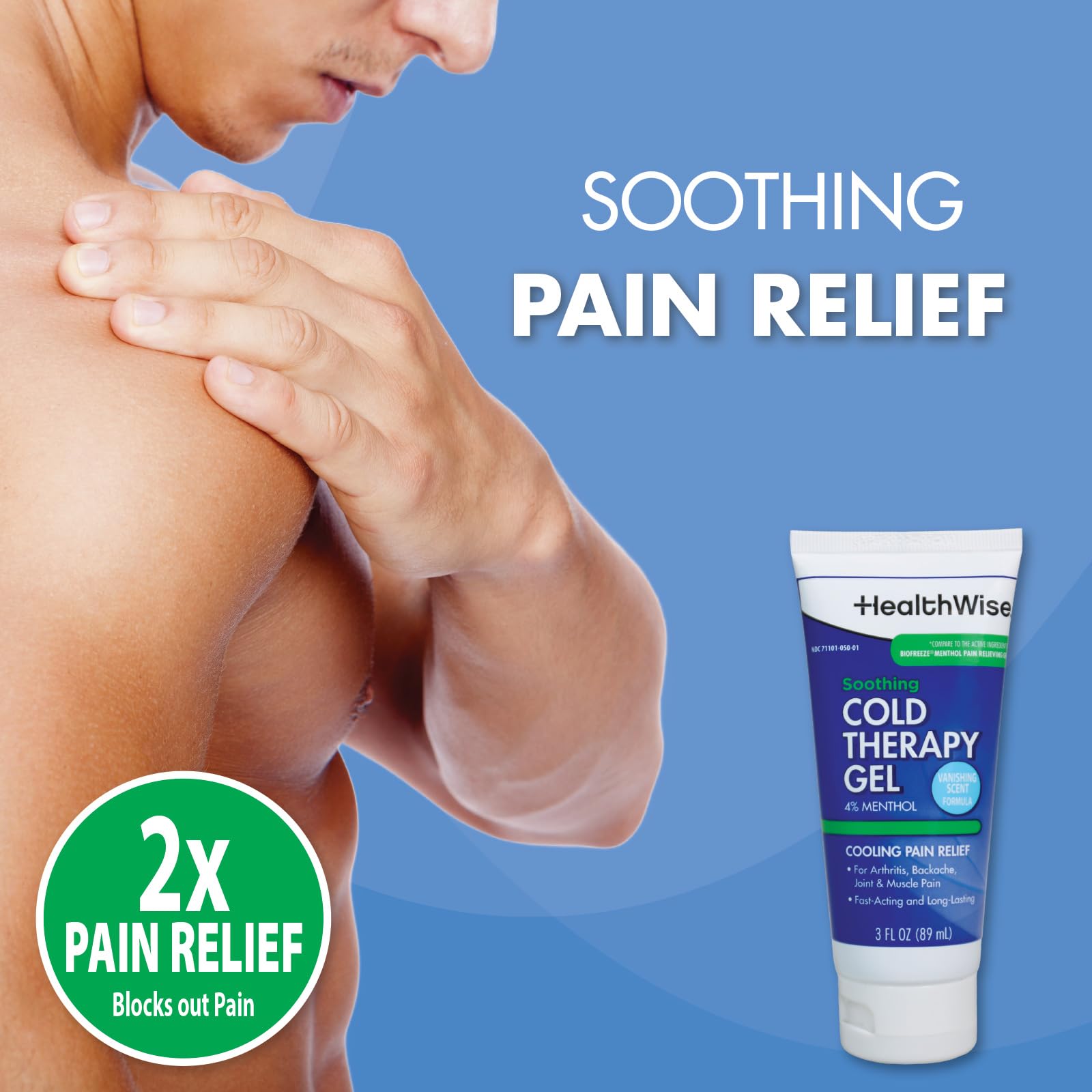 HealthWise Soothing Cold Therapy Gel | 4% Menthol | Vanishing Scent | 3.0 Oz | Arthritis Pain Relief | Topical Analgesic HealthWiseBuy Supplements Australia