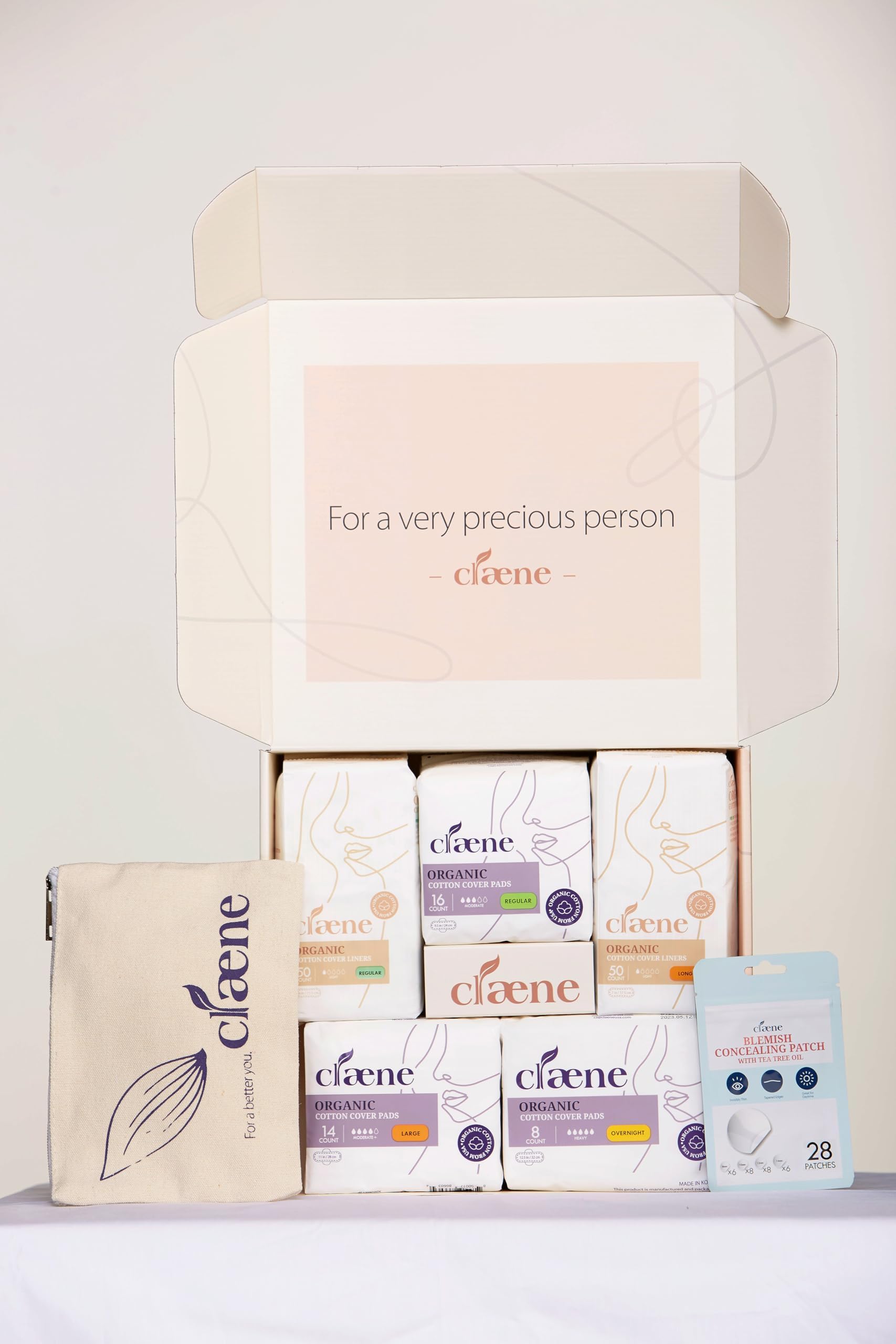 Claene Organic Cotton Panty Liners, Unscented, Thin, Cruelty-Free, Daily, Breathable Organic Panty CLAENEBuy Supplements Australia