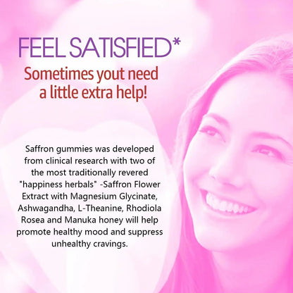 Saffron Supplements Gummies 100mg - 100% Pure Saffron Extract with Magnesium Glycinate, L-Theanine, Turmeric, Ashwagandha NEVISSBuy Supplements Australia