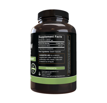 PURE ORIGINAL INGREDIENTS Willow Bark Extract (365 Capsules) No Magnesium Or Rice Fillers, Always Pure, Lab Verified PURE ORIGINAL INGREDIENTSBuy Supplements Australia