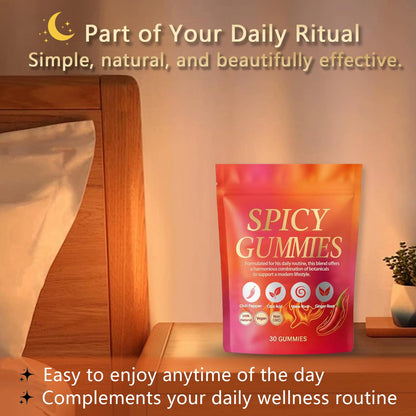 Spicy Gummy, Hot Peach Gummies – Natural Chili Flavor, Promote Calmness and Intimacy Wellness, 30 Gummies VoererhBuy Supplements Australia