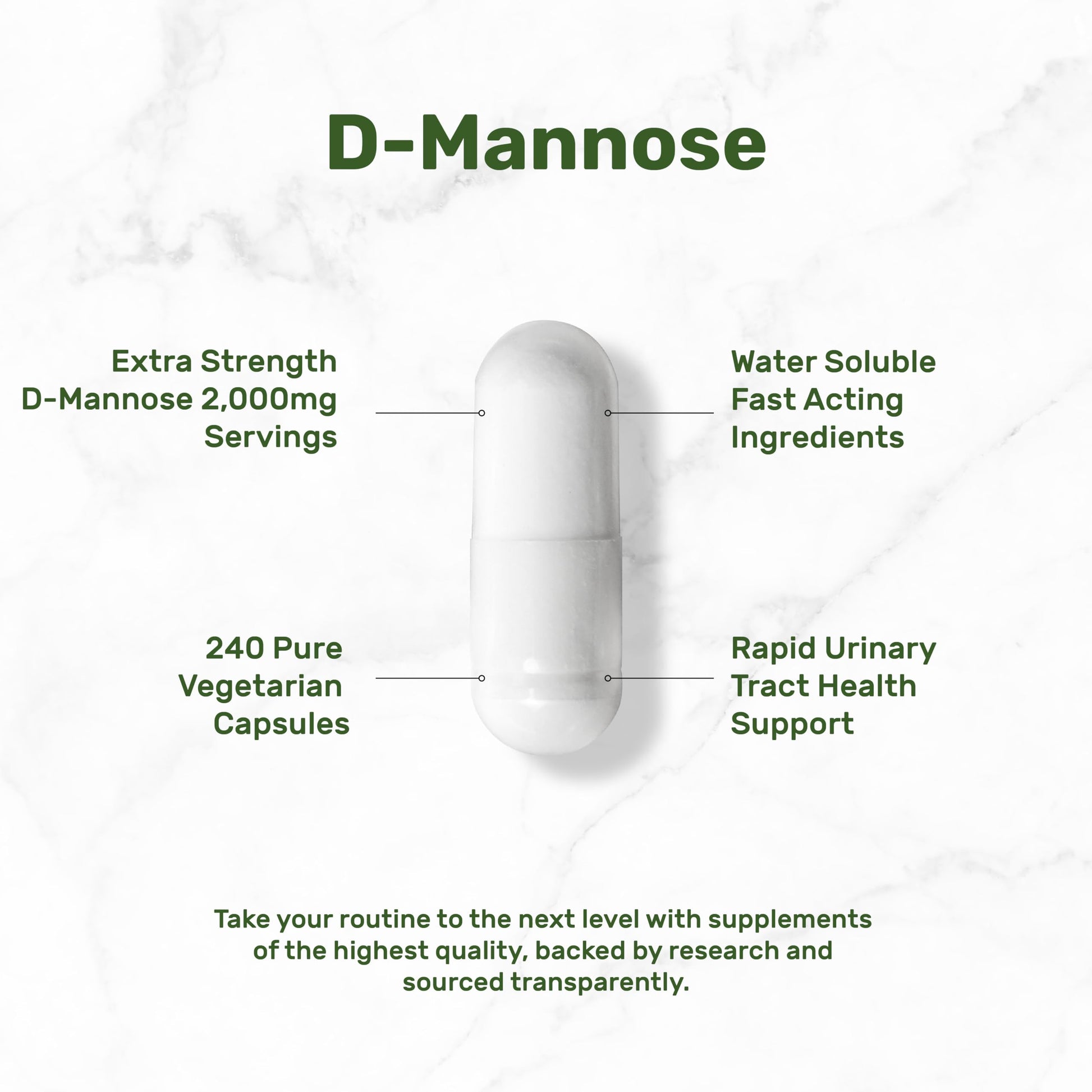 DEAL SUPPLEMENT D Mannose 500mg Capsules (2,000mg Per Serving), 240 Veggie Pills – Fast Acting Water-Soluble Form – Extra Strength Urinary Tract (UTI) Health Support – Non-GMO, Vegan Friendly DEAL SUPPLEMENTBuy Supplements Australia