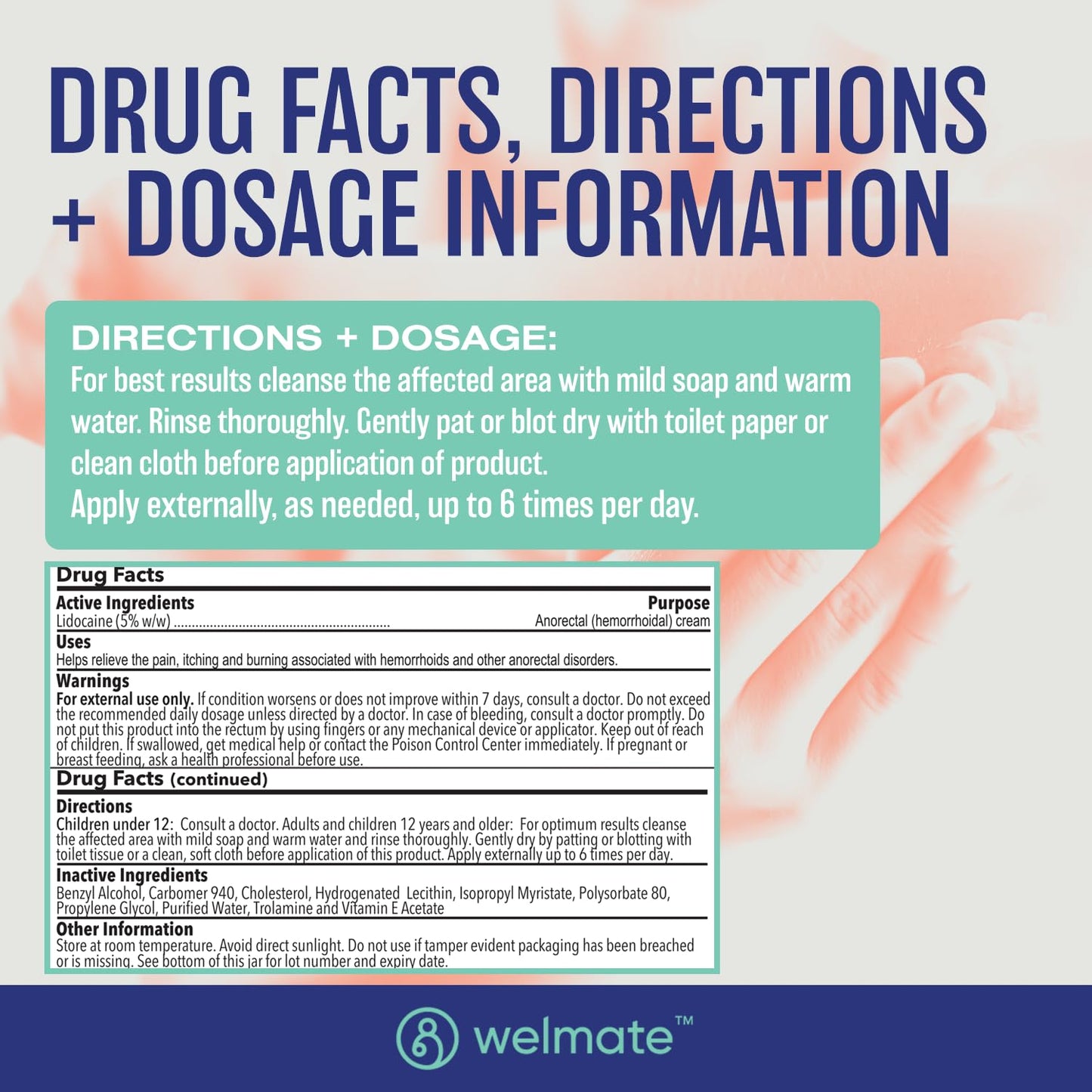 WELMATE | 5% Lidocaine | Numbing Cream Maximum Strength | Topical Anesthetic WELMATEBuy Supplements Australia