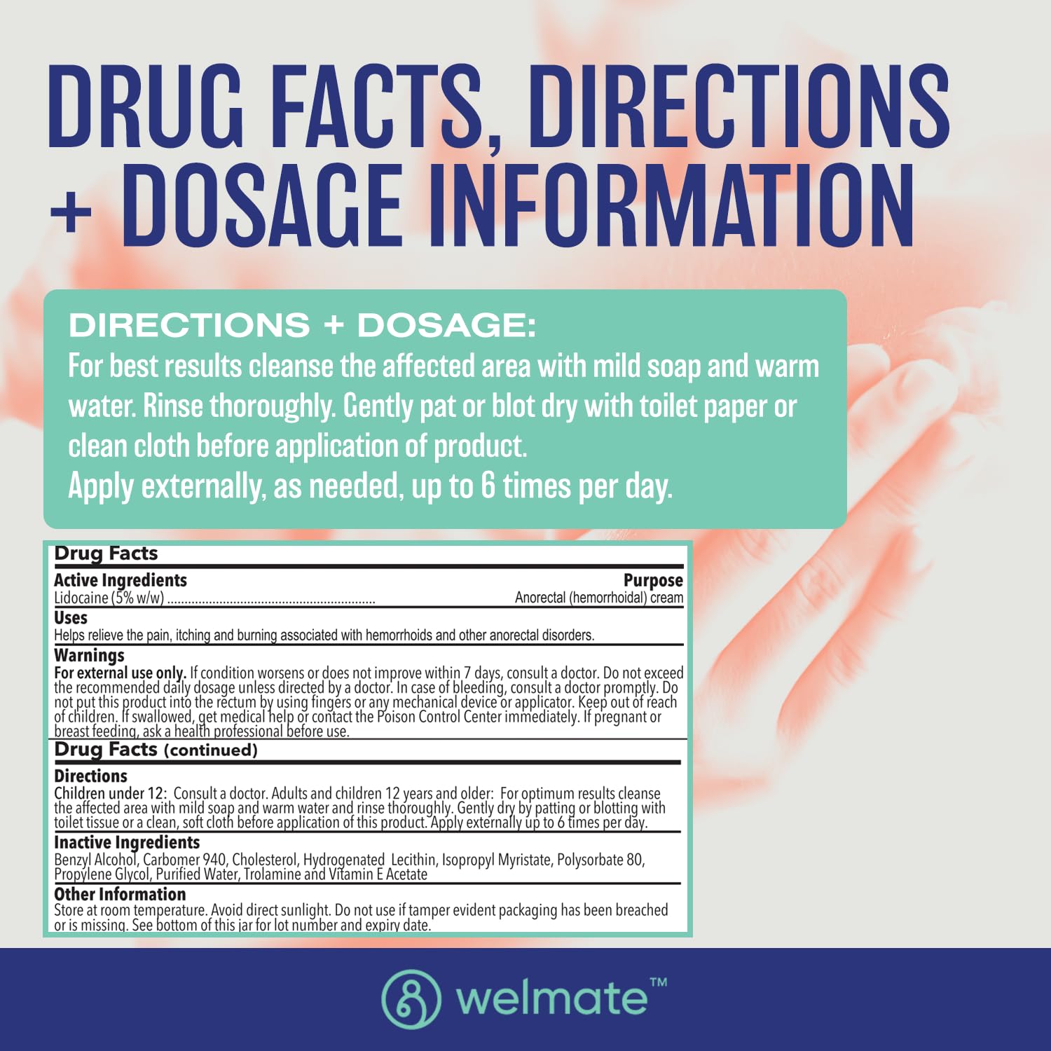 WELMATE | 5% Lidocaine | Numbing Cream Maximum Strength | Topical Anesthetic WELMATEBuy Supplements Australia