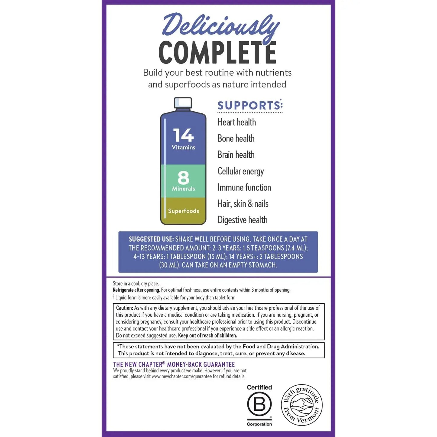 New Chapter Liquid Multivitamin + Mineral Supplement for Whole-Body Benefits, 100% Delicious Multivitamin for Adults New ChapterBuy Supplements Australia