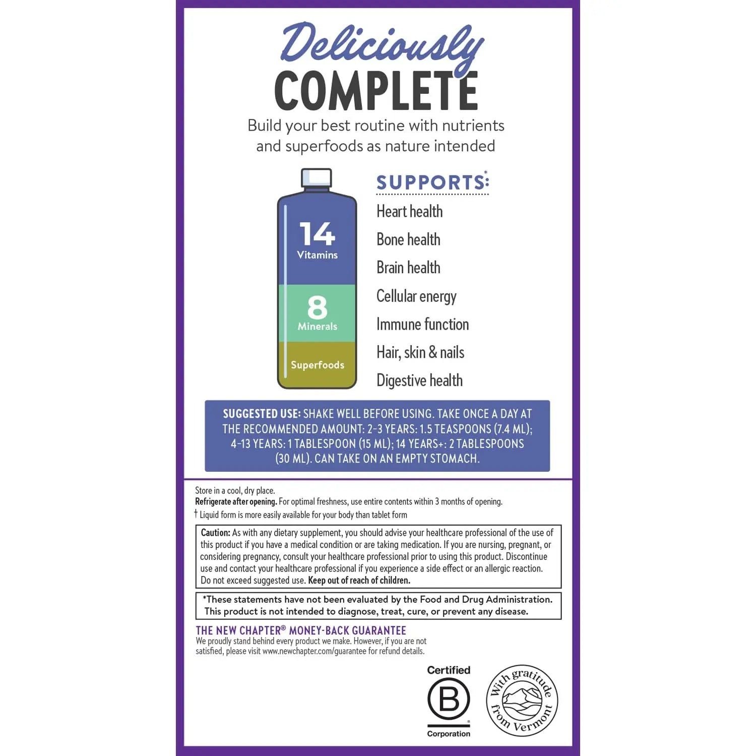 New Chapter Liquid Multivitamin + Mineral Supplement for Whole-Body Benefits, 100% Delicious Multivitamin for Adults New ChapterBuy Supplements Australia